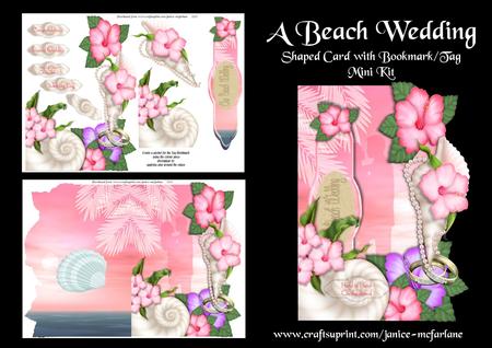 A Beach Wedding Shaped Card Mini Kit
