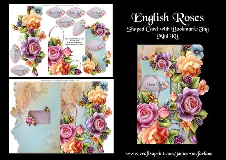 English Roses Shaped Card Mini Kit