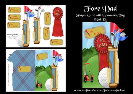 Fore Dad Shaped Card Mini Kit