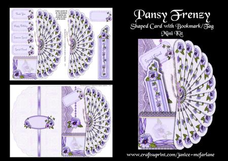 Pansy Frenzy Shaped Card Mini Kit