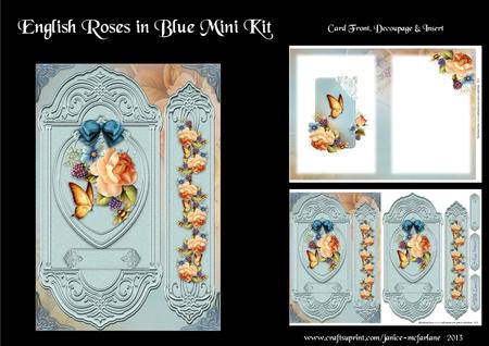 English Roses in Blue Mini Kit