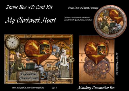 My Clockwork Heart 3D Frame Box Card Kit