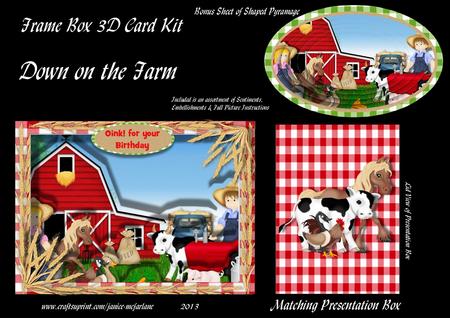 Down on the Farm 3D Frame Box Card Kit