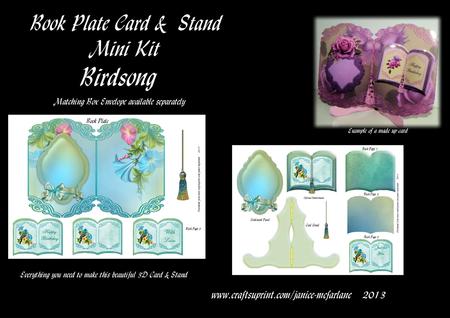 Birdsong Book Plate Card & Stand Mini Kit