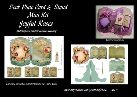 Joyful Roses Bookplate Card & Stand Mini Kit