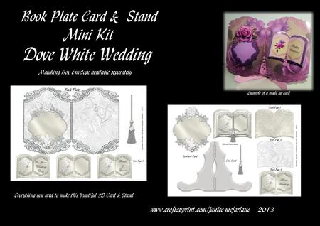 Dove White Wedding Book Plate Card & Stand Mini Kit