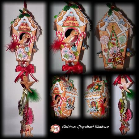 Gingerbread Cookie Hanging Birdhouse/treat Box Decoration