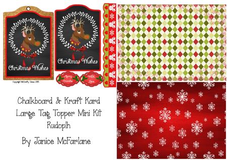 Rudoplh! Chalkboard Large Tag Topper Mini Kit