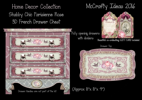 Shabby Chic French Chest of Drawers - Parisienne Rose