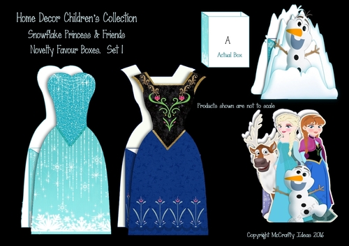 Snowflake Princess Party- Novelty Favour Boxes Set 1