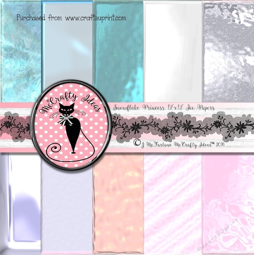 Snowflake Princess - 10 Ice 12x12 Papers