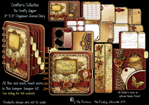 The Crafty Jaguar 8x8  Ultimate Organiser/Journal for Crafters