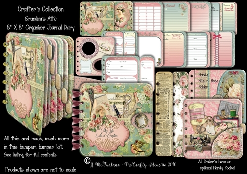 Grandmas Vintage Attic Ultimate Organiser/Journal Diary
