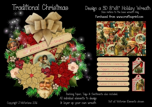 Traditional Christmas Design-a-Wreath Decoration
