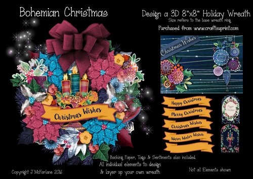 Bohemian Christmas Design-a-Wreath Decoration