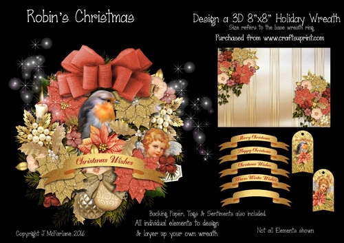 Robins Christmas Design-a-Wreath Decoration