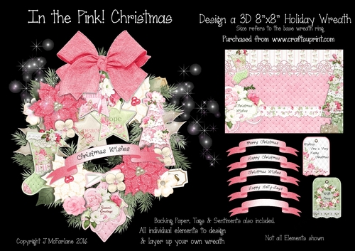 In the Pink Christmas Design-a-Wreath Decoration