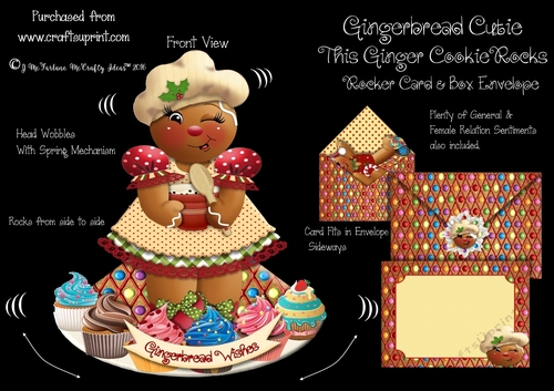 Gingerbread CutiesThis Ginger Cookie Rocks - Rocker Card & Envelope Kit