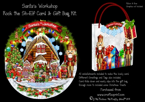 Santas Workshop Rock the Sh-Elf Card & Gift Bag Kit