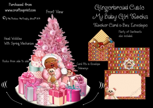 My Baby Girl Rocks - Rocker Card & Envelope Kit