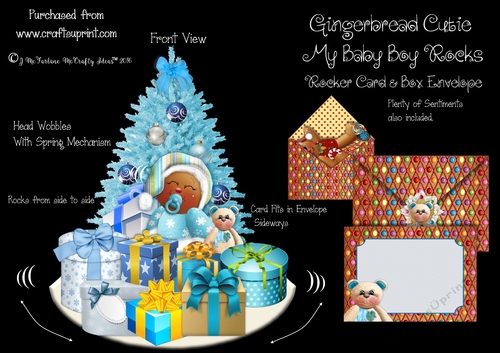 My Baby Boy Rocks - Rocker Card & Envelope Kit