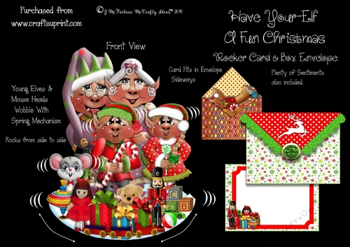 Your-Elf A Fun Christmas Rocker Card Kit & Envelope