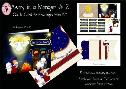 Away in a Manger  #2 Quick Card & Envelope Mini Kit