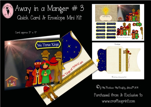Away in a Manger  #3 Quick Card & Envelope Mini Kit