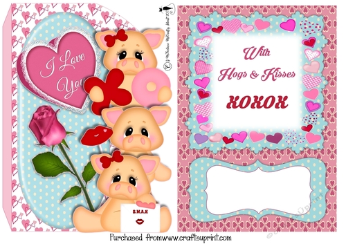 Big Hogs & Kisses Over the Edge Quick Card Sheet