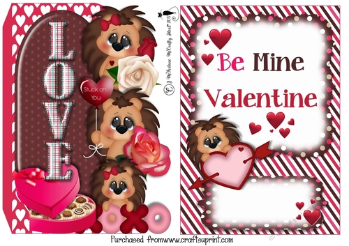 Be Mine Valentine Over the Edge Quick Card Sheet