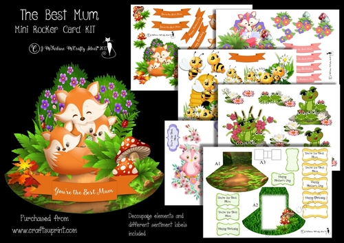 The Best Mum  Mini Rocker Card Kit