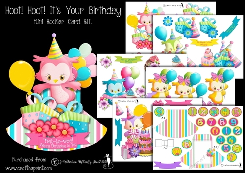 Hoot! Hoot! Its Your Birthday  Mini Rocker Card Kit