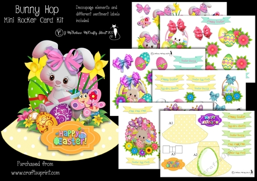 Bunny Hop  Mini Rocker Card Kit