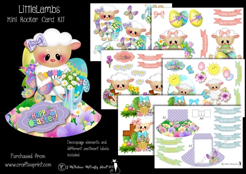 Little Lambs Mini Rocker Card Kit