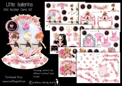 Little Ballerina Mini Rocker Card Kit