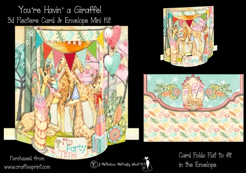 You are havin a Giraffe Flectere Card and Envelope Mini Kit