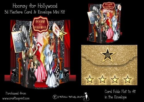 Hooray for Hollywood 3D Flectere Card and Envelope Mini Kit