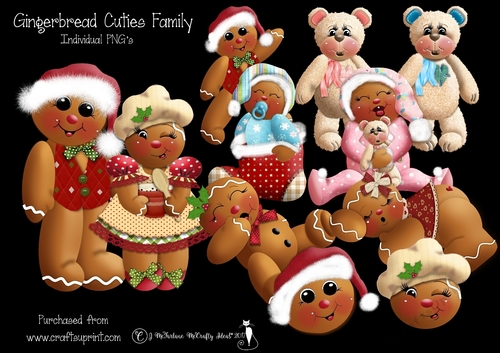 Ginger Cuties Family Clipart PNGs