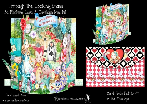 Through the Looking Glass  3D Flectere Card and Envelope Mini Kit