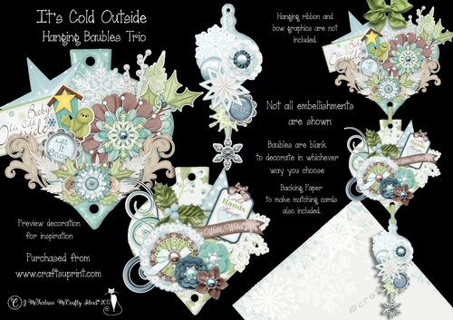 Its Cold Outside Hanging Baubles Trio