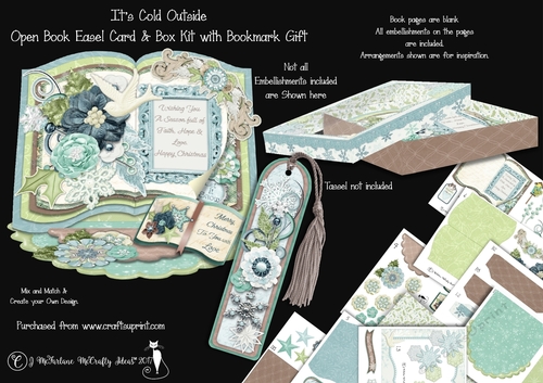 Its Cold Outside - Open Book Easel Card & Box Kit