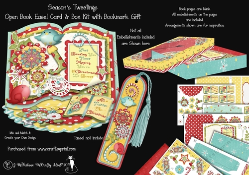 Seasons Tweetings - Open Book Easel Card & Box Kit