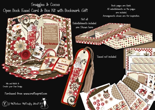 Snuggles & Cocoa - Open Book Easel Card & Box Kit