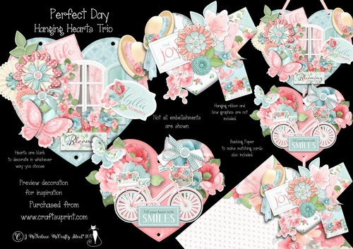 Perfect Day Hanging Hearts Trio
