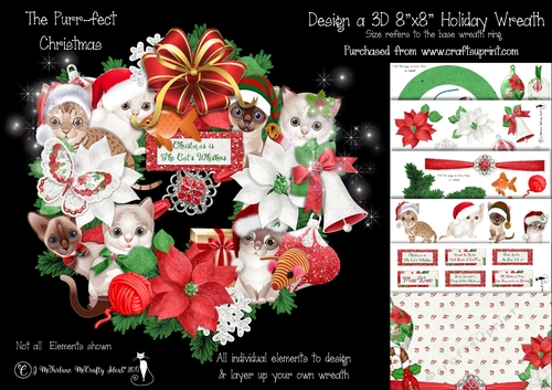 The Purr-fect Christmas Design a Wreath Decoration