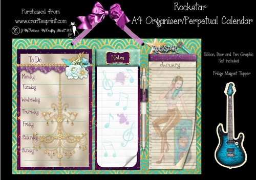 Rockstar A4 Organiser/Perpetual Calender