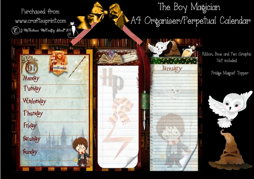 The Boy Magician A4 Organiser/Perpetual Calender