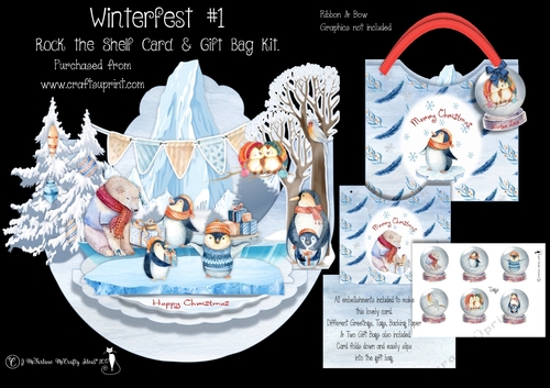 Winterfest #1  Rock the Shelf Card & Gift Bag Kit