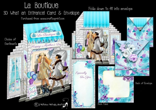 La Boutique 3D What an Entrance! Card and Envelope Kit.