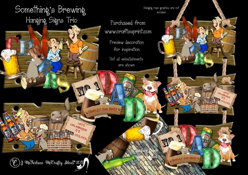 Somethings Brewing Hanging Signs Trio